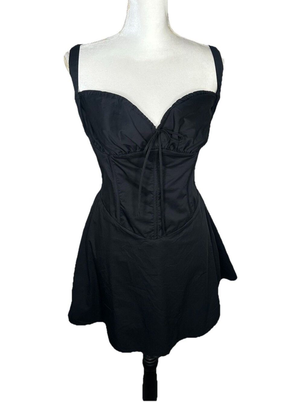 House of CB Carlotta Black Corset Mini Chic Dress Size XL (L+) Bigger Cup - Picture 4 of 11